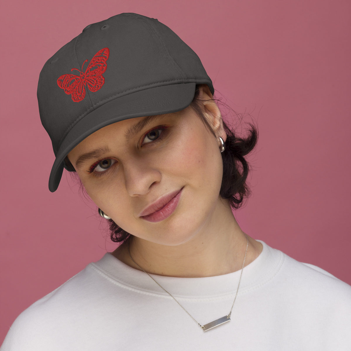 Organic dad hat HED Hamumu-Butterfly design