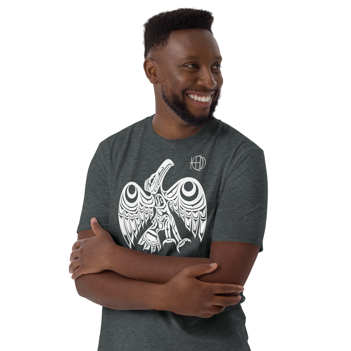 Short-Sleeve Unisex T-Shirt HED Raven Releasing Salmon design