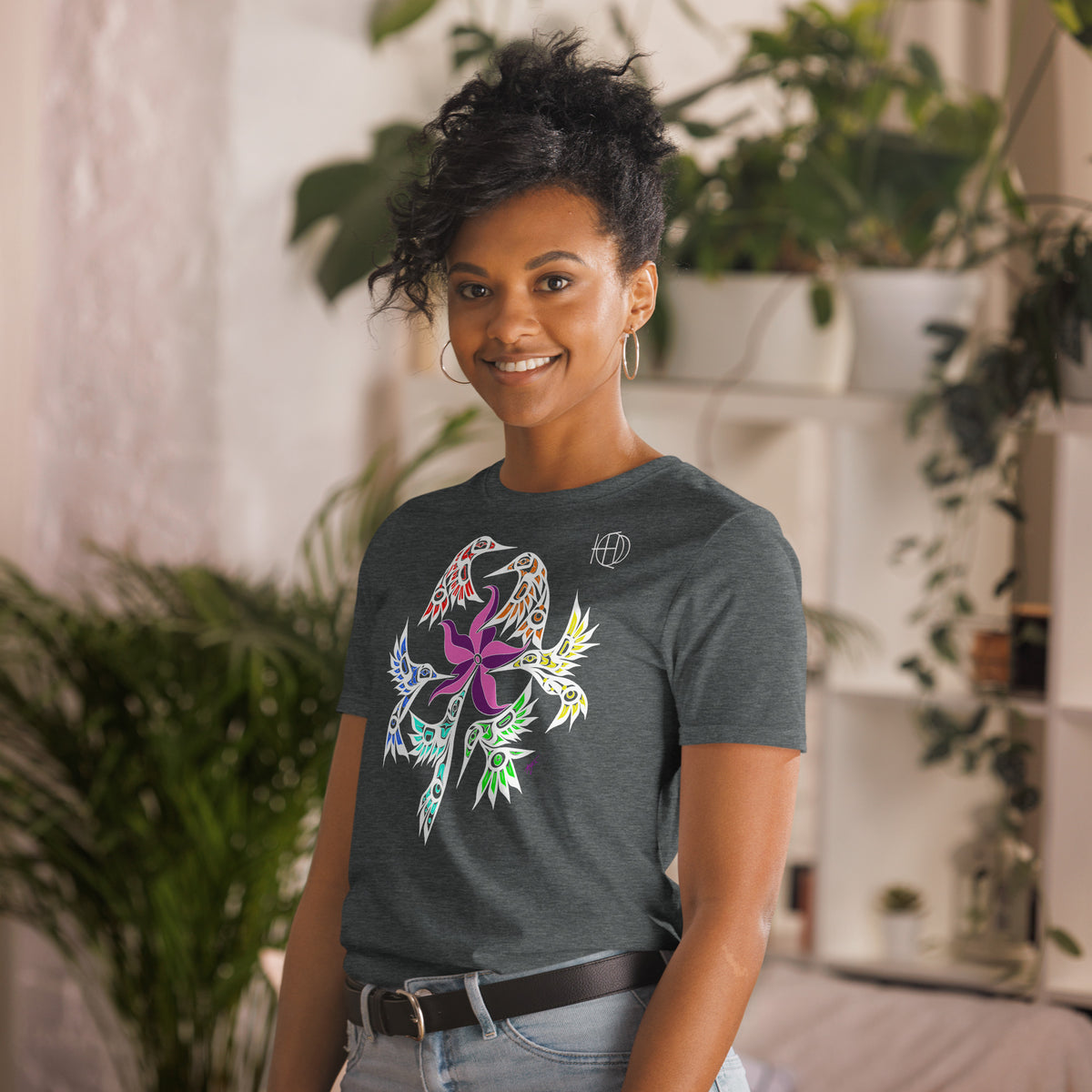 Short-Sleeve Unisex T-Shirt HED Hummingbird Family design