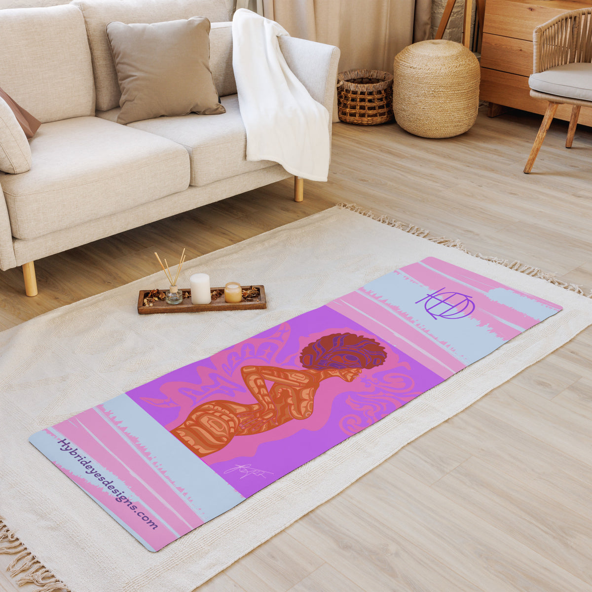 Yoga mat HED Wolf Woman Design
