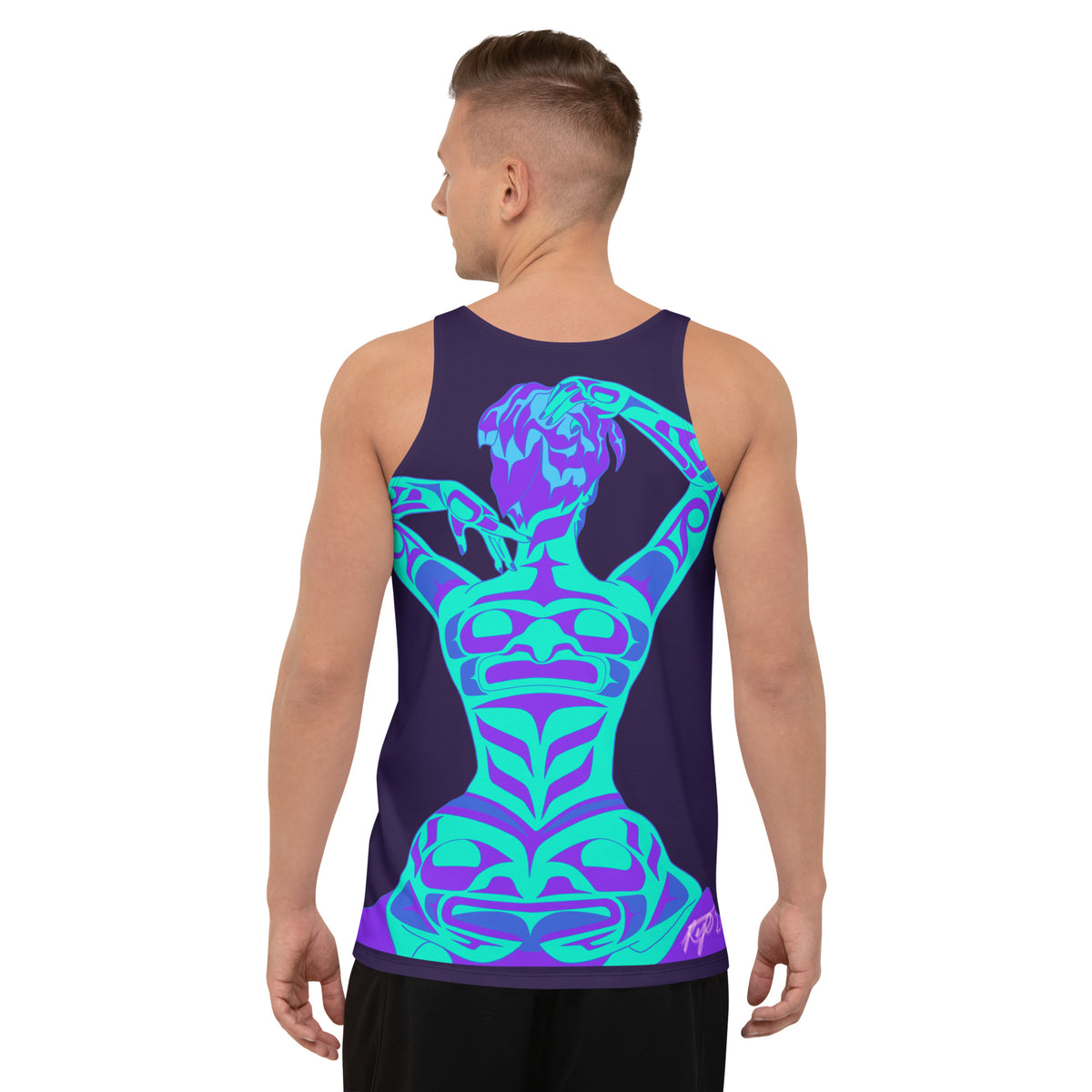 Unisex Tank Top Copper Back Woman Design