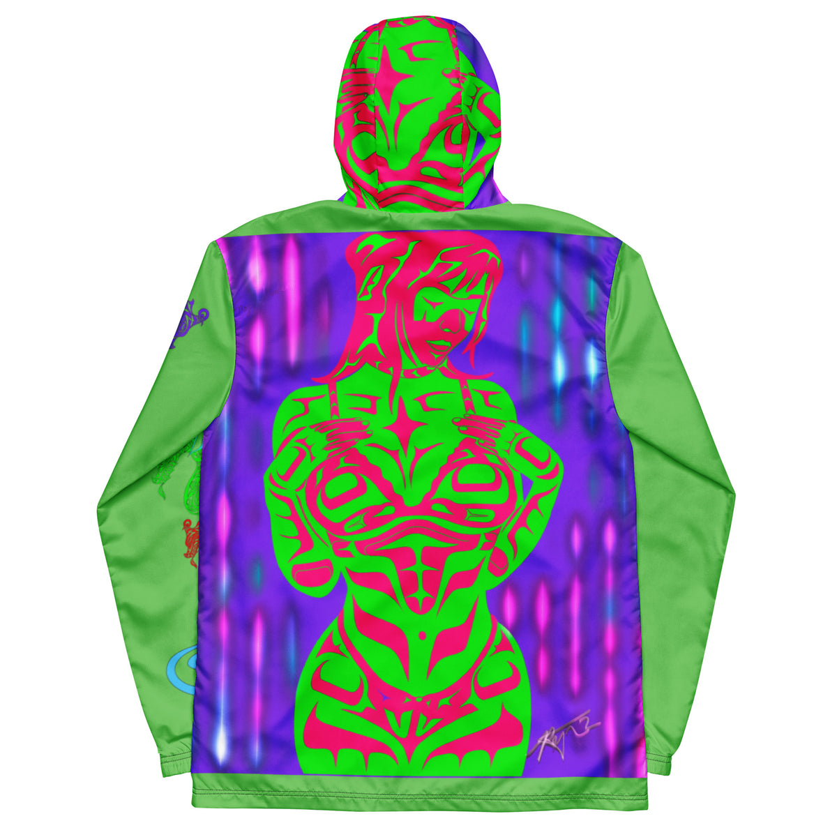 Men’s windbreaker HED Frog Woman Design
