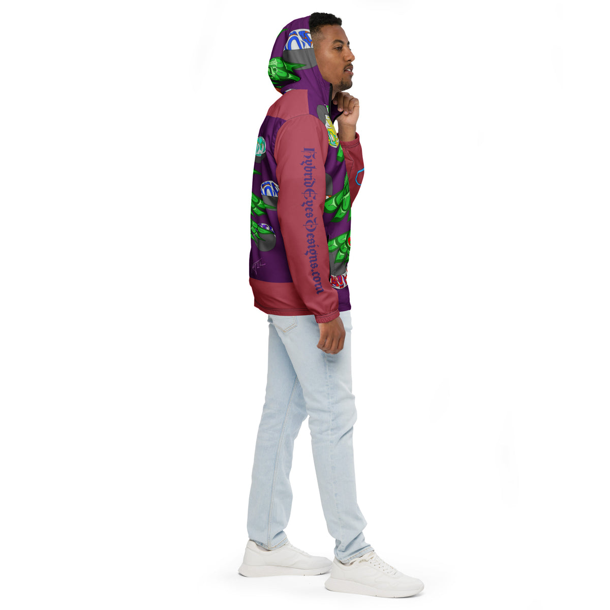 Men’s windbreaker HED Totem Tree Woman Design