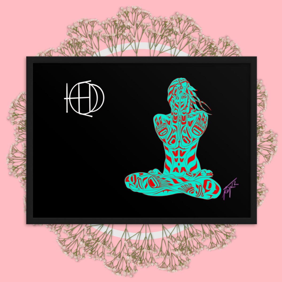 Framed matte paper poster HED Prayer Design