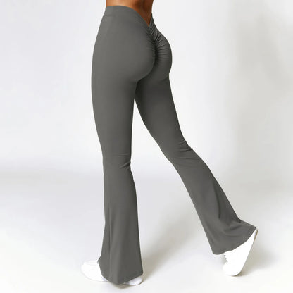 Yoga Leggings Flared Pants Women High Waist Slim Female Workout Long pant Gym Push Up Fitness Running Quick Dry SportWear