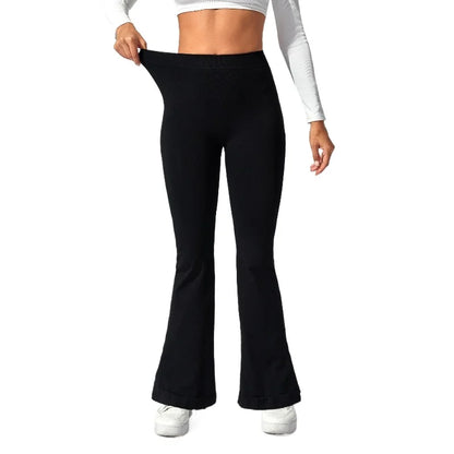 Flare Leggings Yoga Pants Women Bell-bottoms Yoga Tights High Waist Fitness Stretch Gym Workout Casual Sports Push Up Wide Legs