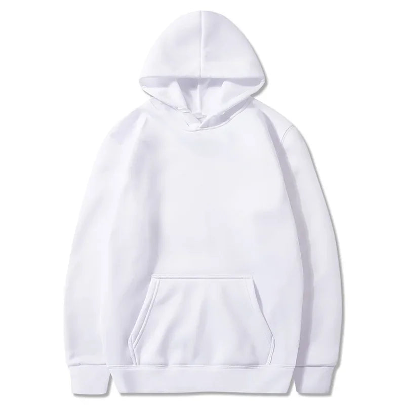 Fashion Casual Fleece Hoodies Men Wholesale Plain White Pullover Hoodie Unisex Cheap Sweatshirt With Hood Polerones Para Hombre