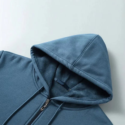 Fleece Hoodies Men 10XL 12XL Plus Size Solid Color Zippered Hoodie Jacket Big Size 12XL Fashion Casual Hoodies Blue Black Grey
