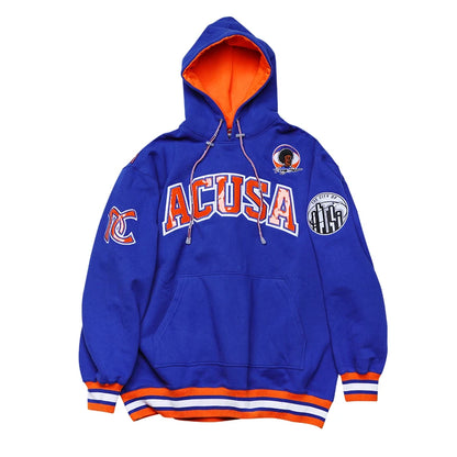 ACUSA Fleece Lined Hoodie Hip Hop Sweatshirt Embroidered Oversized Style Multicolor Men's Casual Wear for Autumn And Winter