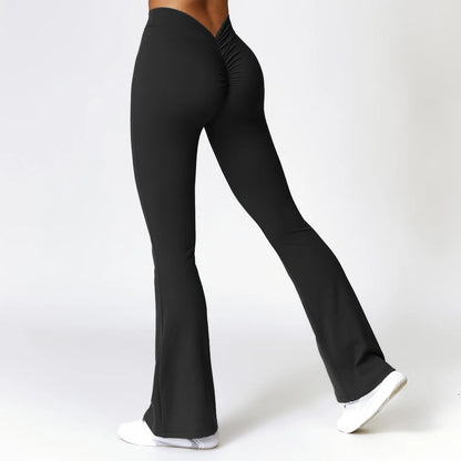 Yoga Leggings Flared Pants Women High Waist Slim Female Workout Long pant Gym Push Up Fitness Running Quick Dry SportWear